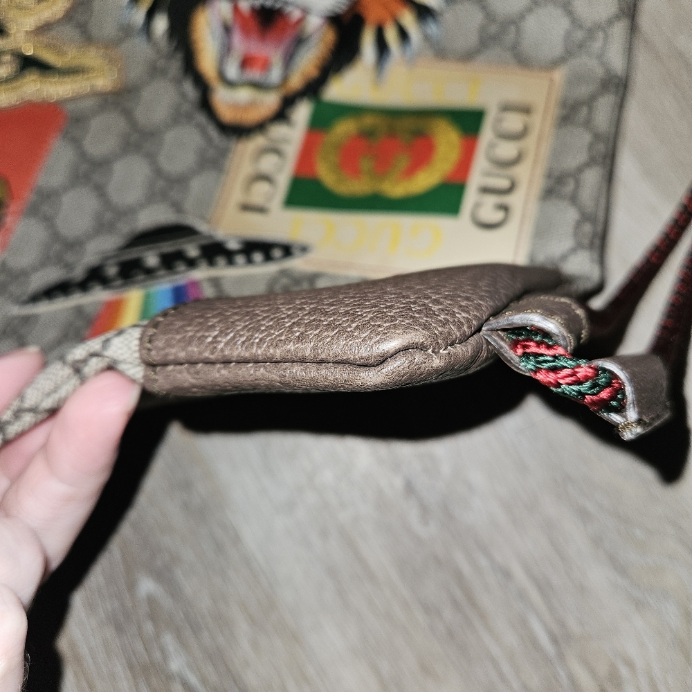 Rare Like New Patchwork Gucci Drawstring Backpack - image 3